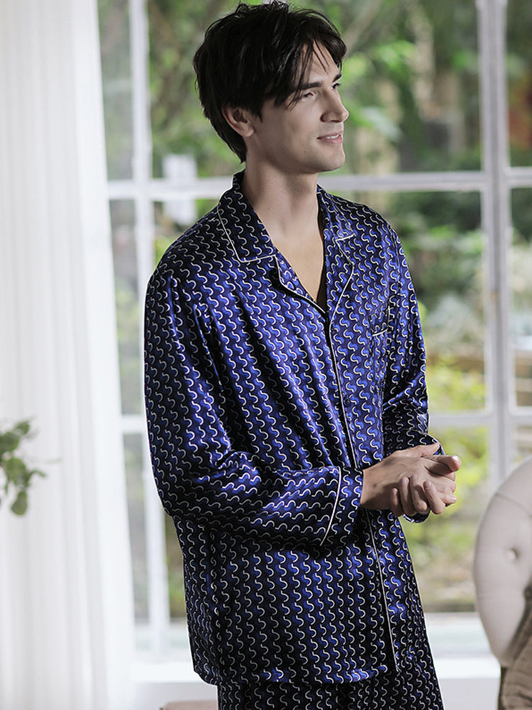 100% Mulberry Silk Men's Pajama Set | Comfortable Silk Loungewear & Sleepwear by MOMOTAR