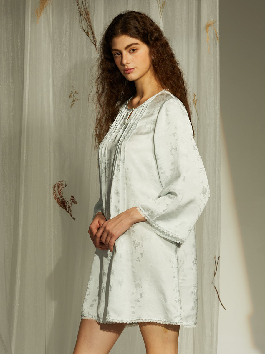 Silk Moonlight Nightgown-azure