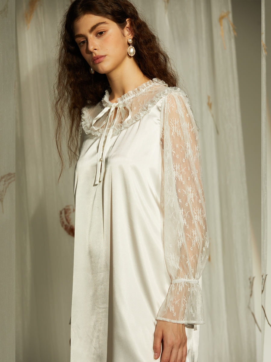 Silk Moonlight Nightgown-butterfly