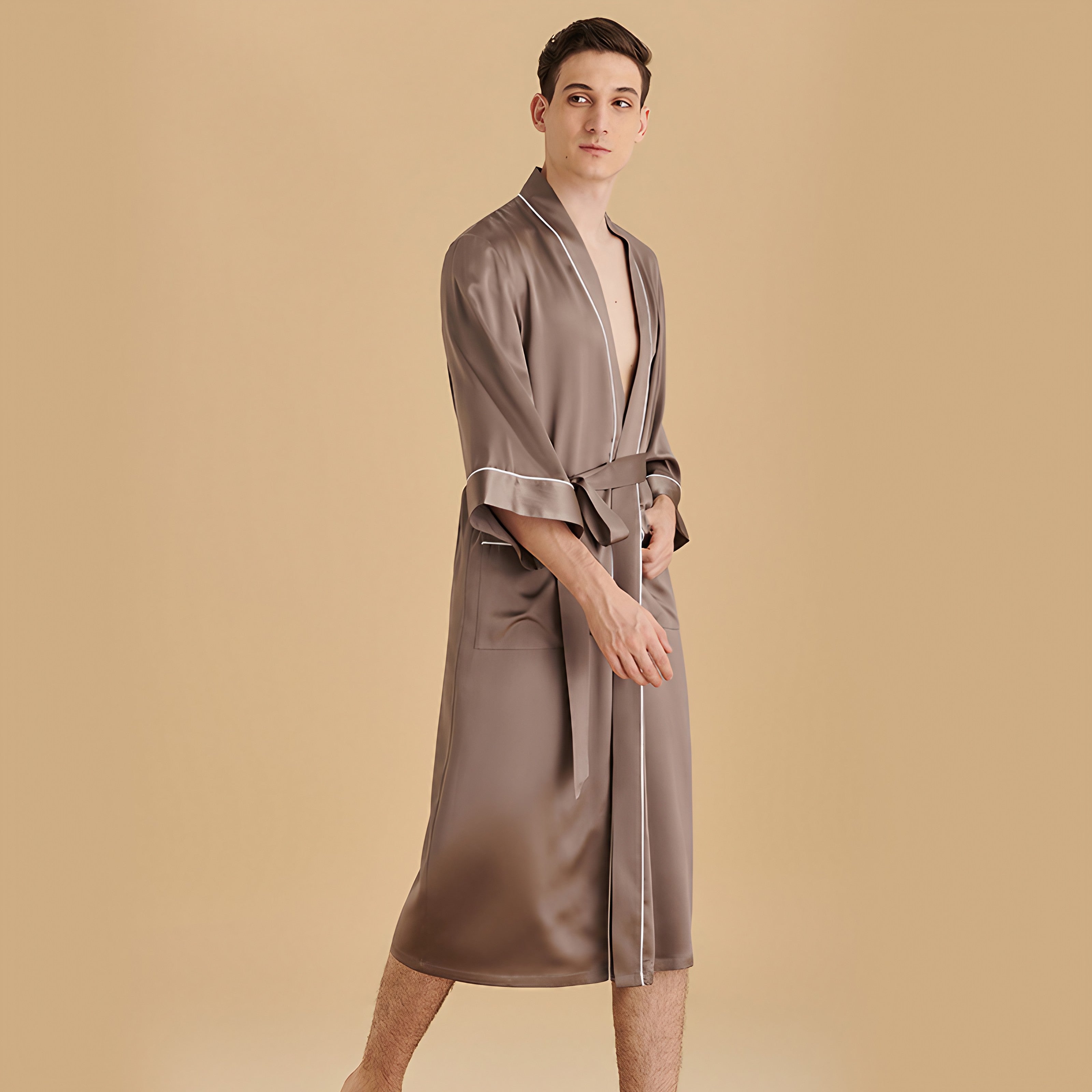 100% Mulberry Silk Men's Robe Pajama | Comfortable Silk Loungewear & Sleepwear by MOMOTAR