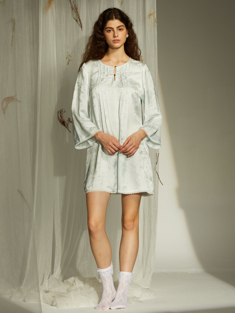 Silk Moonlight Nightgown-azure