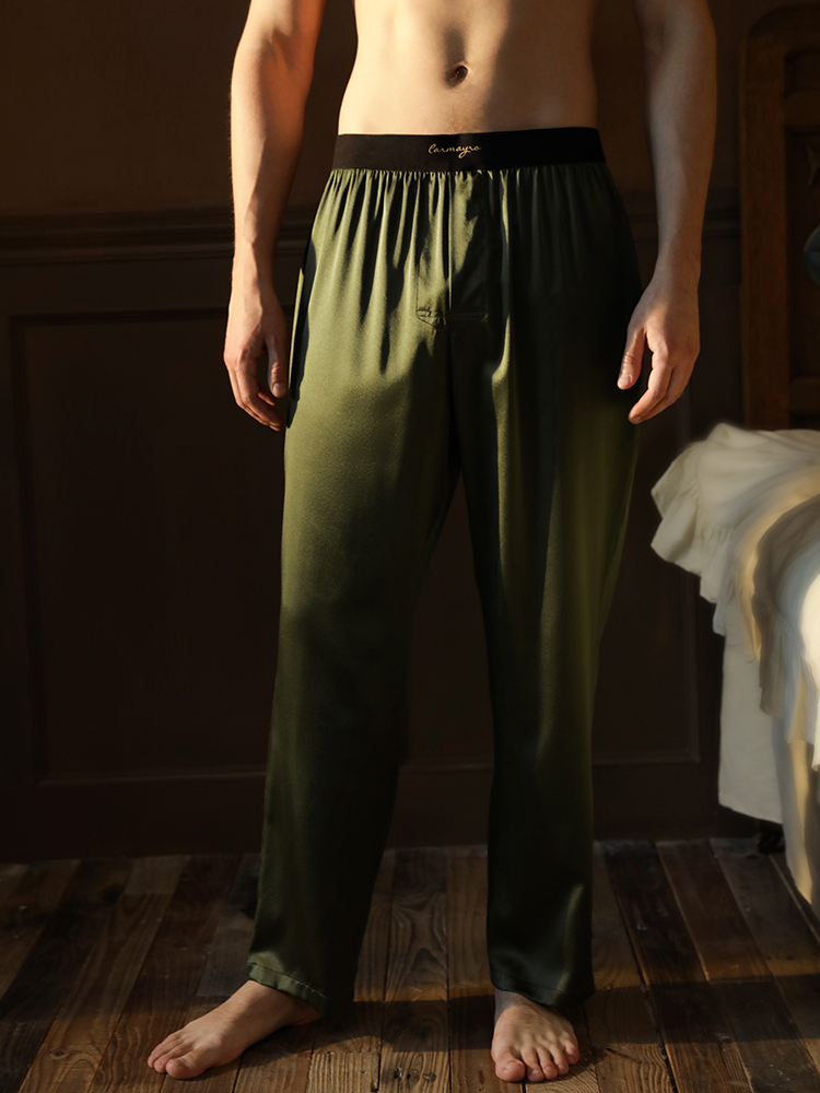 Silk Lounge Pants for Men, Men's Silk Pajama, Silk Sleepwear & Pajamas, MOMOTAR