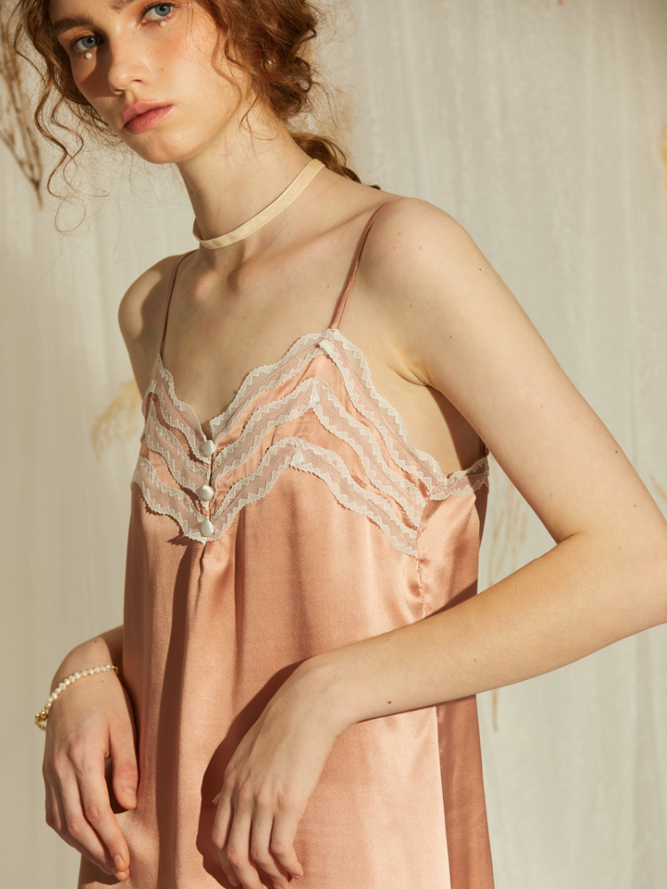 Courtly Reverie Wavy Silk Dress