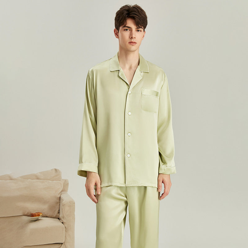 Silk Pajama Set Men s Silk Loungewear Sleepwear 100 Mulberry