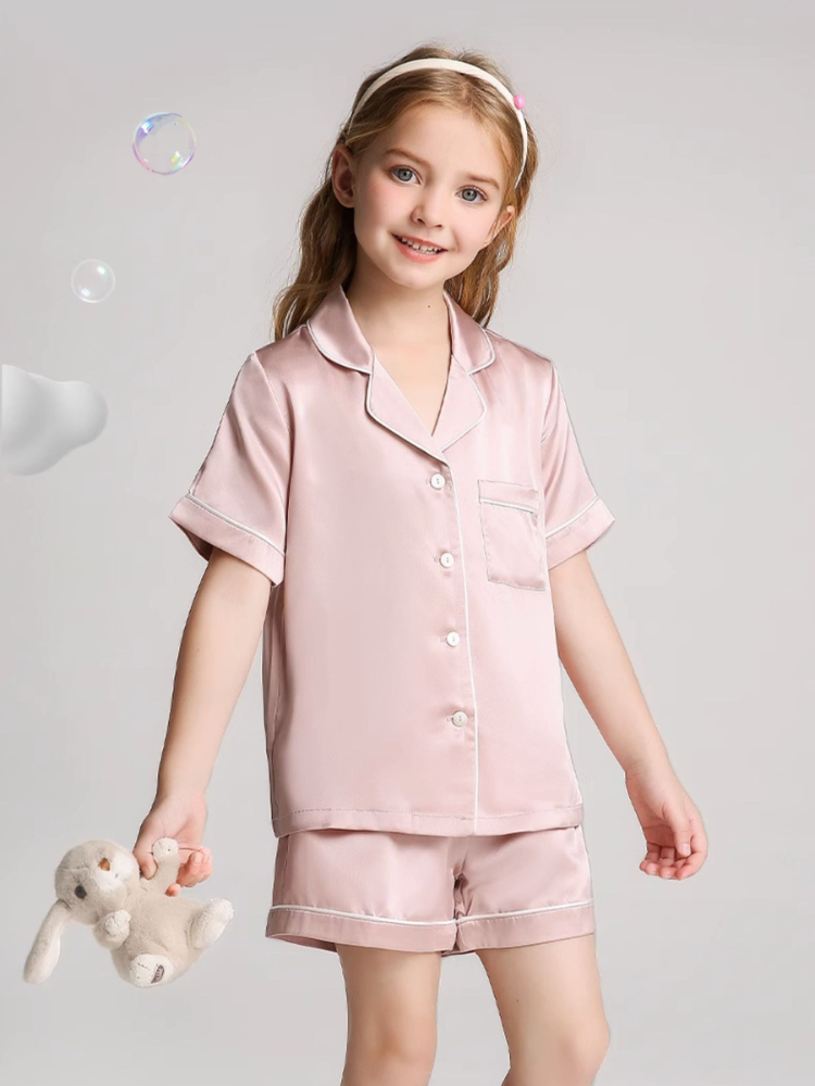 100% Organic Mulberry Silk Baby Pajamas, Unisex Silk Sleepwear for Boys and Girls by MOMOTAR