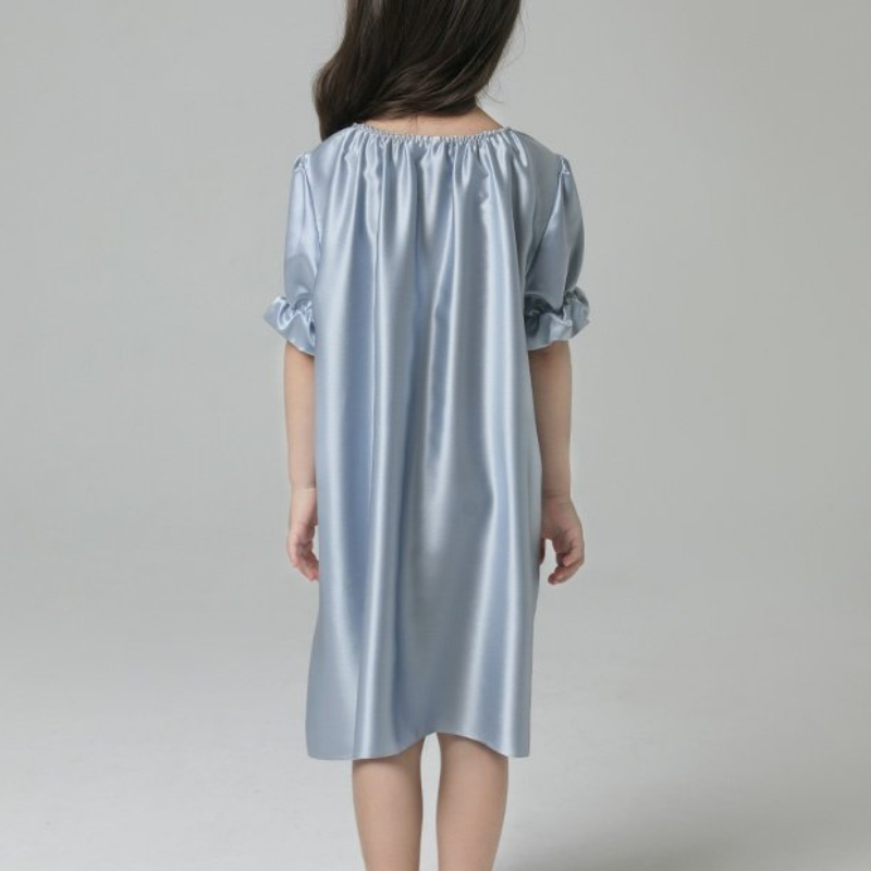 100% Organic Mulberry Silk Girls' Pajamas, Silk Sleep Dress for Girls by MOMOTAR