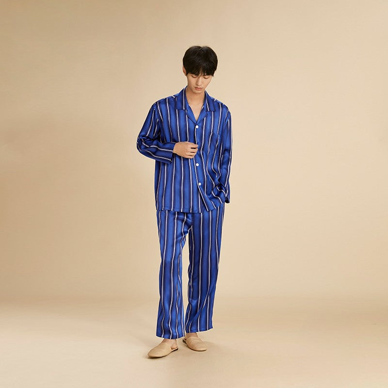 Silk Pajama Set, Men's Silk Loungewear & Sleepwear, 100% Mulberry Silk, MOMOTAR
